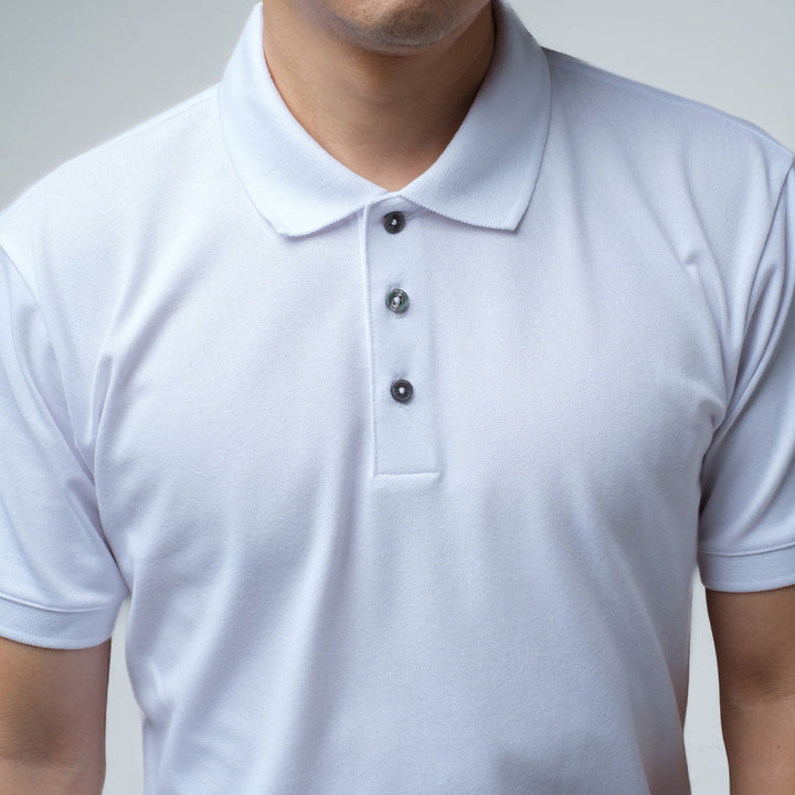 era-won เสื้อโปโล แขนสั้น ทรงสลิม Polo Shirt สี White 