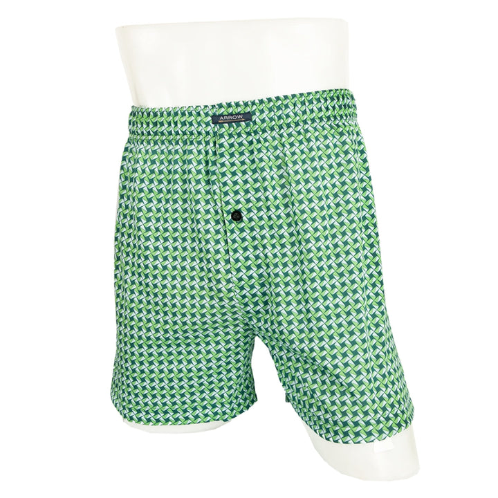 ARROW BOXER SHORTS กางเกงบ๊อกเซอร์ชาย พิมพ์ลาย สีเขียว MXWX115 