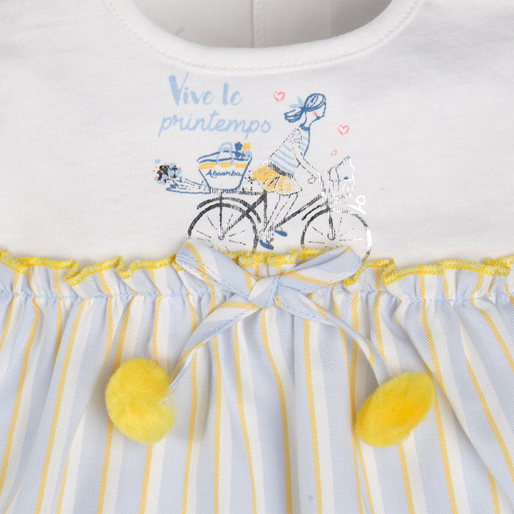 แอ็บซอร์บา ชุดหมีสั้นเด็กหญิง สำหรับเด็กอายุ 3 -18 เดือน คอลเลคชั่น Bicyclette ICCSHOPPING