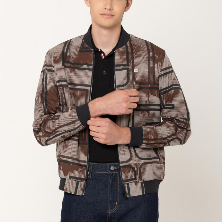 Guy Laroche เสื้อแจ็คเก็ต สีน้ำตาล มีซับใน เนื้อผ้า Polyester/Spandex ทรง SLIM FIT รุ่น BJC7201W5BR ICCSHOPPING