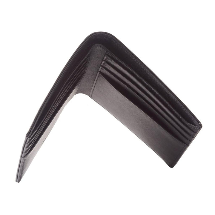 Guy Laroche กระเป๋าสตางค์หนังเรียบ พับสั้น 8 การ์ด สีดำ (BW31651W5BLS1) ICCSHOPPING