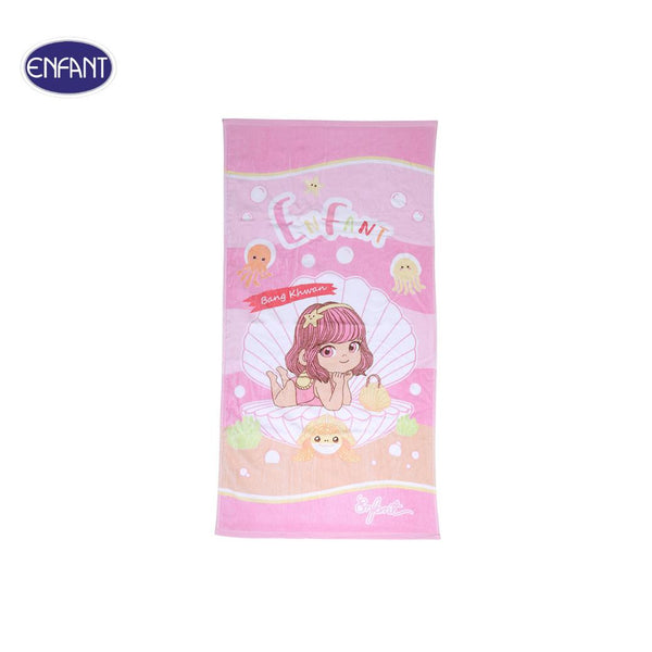ENFANT (อองฟองต์) ผ้าขนหนู ลายน้องบางขวัญ สีชมพู