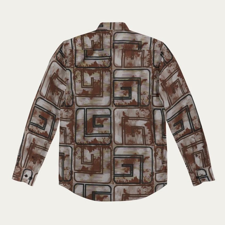 Guy Laroche เสื้อเชิ้ตแขนยาว สีน้ำตาล ผ้า 100% Polyester ทรง SLIM FIT รุ่น BAB7200W5BR ICCSHOPPING
