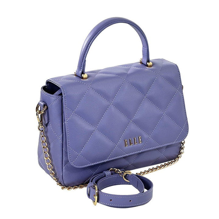 ELLE BAG I กระเป๋าสะพายข้างผู้หญิงทรง QUITING มี 4 สี สีดำ สีเขียว สีขาว สีม่วง I EWH164 Elle