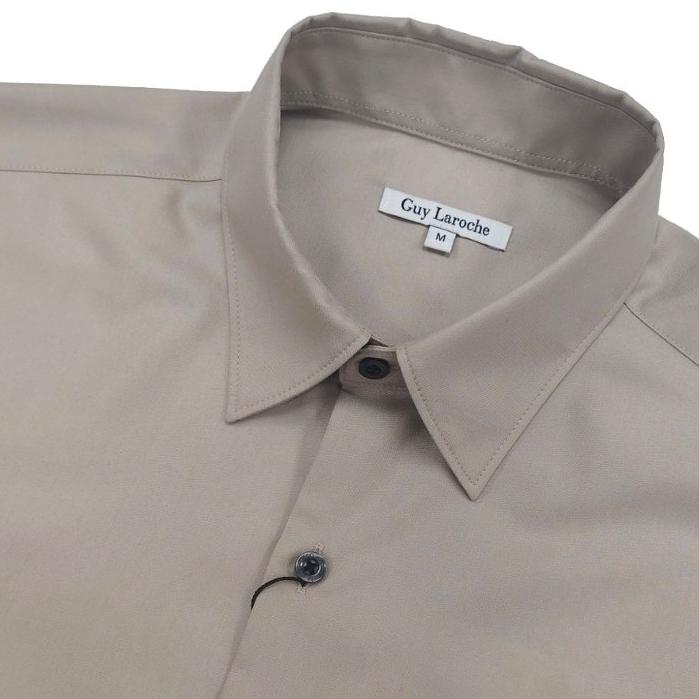 Guy Laroche เสื้อเชิ้ตแขนยาว คอปก สีพื้น ปักโลโก้  (BAB6254P5) ทรง Slim Fit มีให้เลือก 6 สี ICCSHOPPING