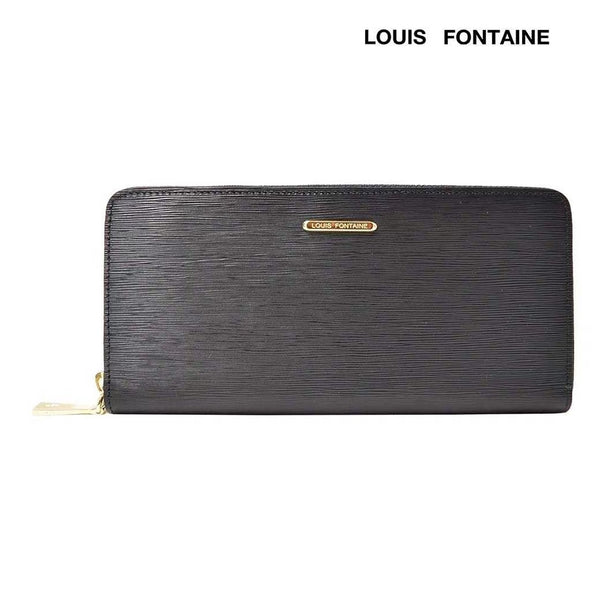 Louis Fontaine กระเป๋าสตางค์พับยาวซิปรอบ รุ่น GEMS - สีดำ ( LFW0017Z ) 