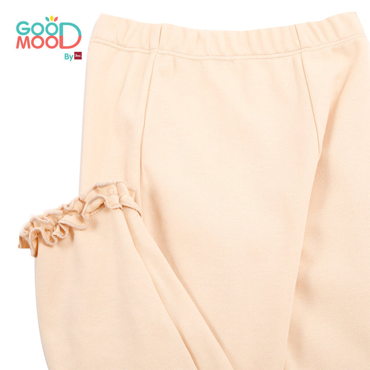 Good Mood by bsc กางเกงเลกกิ้งขา 4 ส่วน สำหรับเด็กอายุ 2-9 ปี ผ้า Cotton Spandex สีครีม ICCSHOPPING