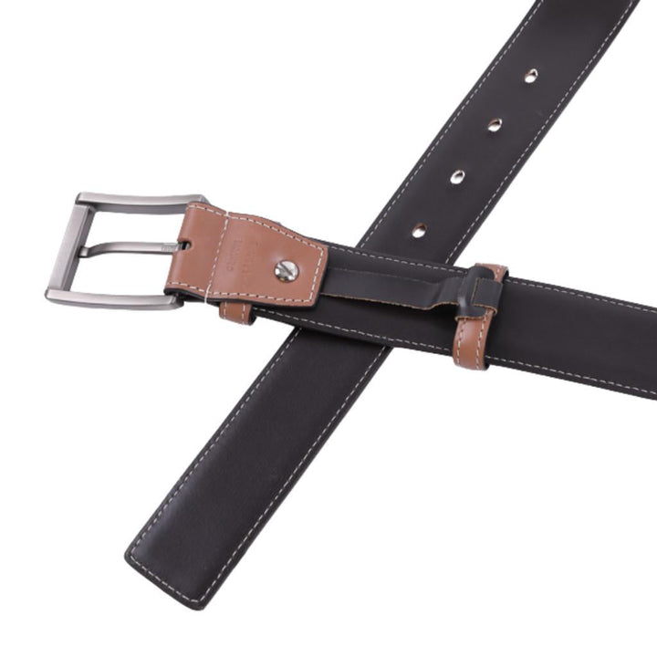 Guy Laroche เข็มขัดหนังผู้ชาย แบบหัวเข็ม รุ่น MGB0022PW5 - สีน้ำตาล Guy Laroche