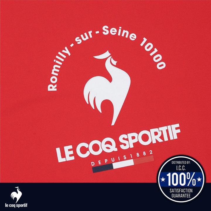 le coq sportif เสื้อเทรนนิ่ง ออกกำลังกาย ผู้หญิง สีแดง (T-shirt, เสื้อยืด, เสื้อออกกำลังกาย, lecoq) ICCSHOPPING