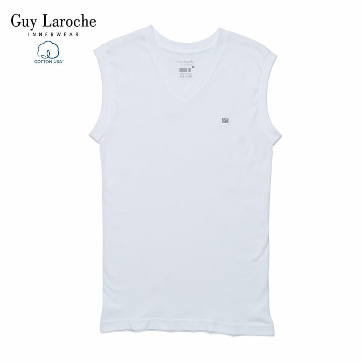Guy Laroche (เสื้อแขนกุดคอวี Bady fit) มีให้เลือก 3 สี ผ้า Cotton USA 100% รุ่น(JVS2423R4) ICCSHOPPING