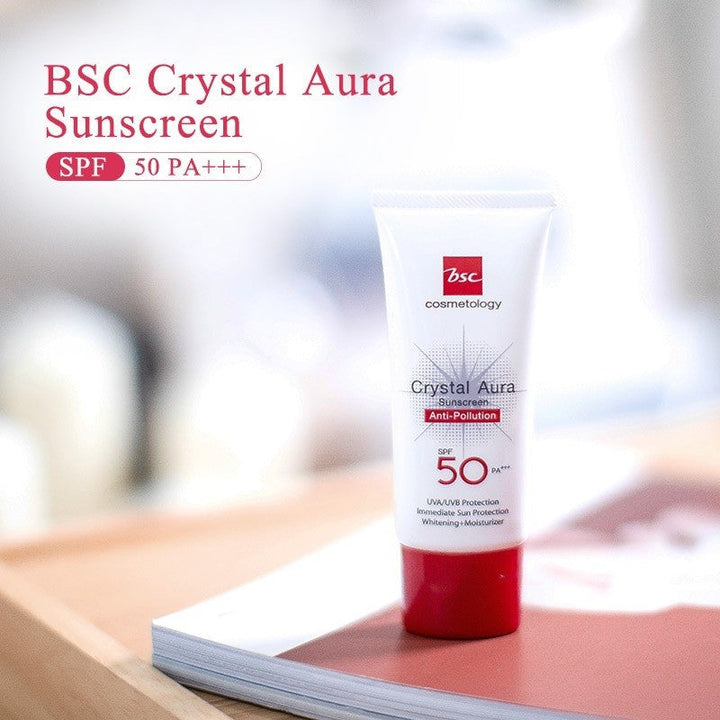 BSC CRYSTAL AURA SUNSCREEN SPF 50 PA+++ ANTI-POLLUTION ICCSHOPPING