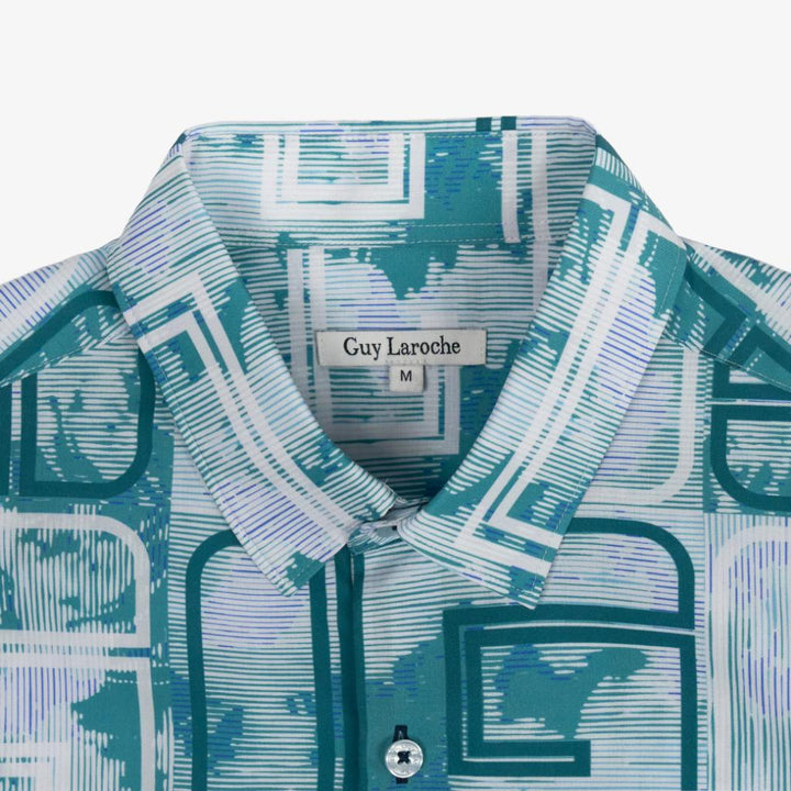 Guy Laroche เสื้อเชิ้ตแขนยาว สีฟ้า ผ้า 100% Polyester ทรง SLIM FIT รุ่น BAB7200W5BU ICCSHOPPING