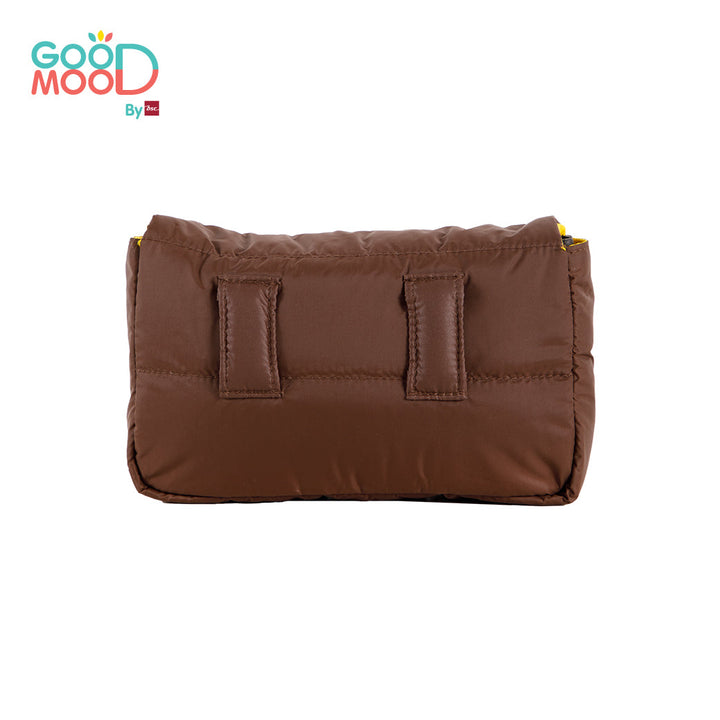 Good Mood by bsc กระเป๋า 2in1 สะพายข้าง+คาดอก สกรีน โลโก้ GOOD MOOD สีน้ำตาล สำหรับเด็กอายุ 3-8 ปี ผ้า Poly ICCSHOPPING