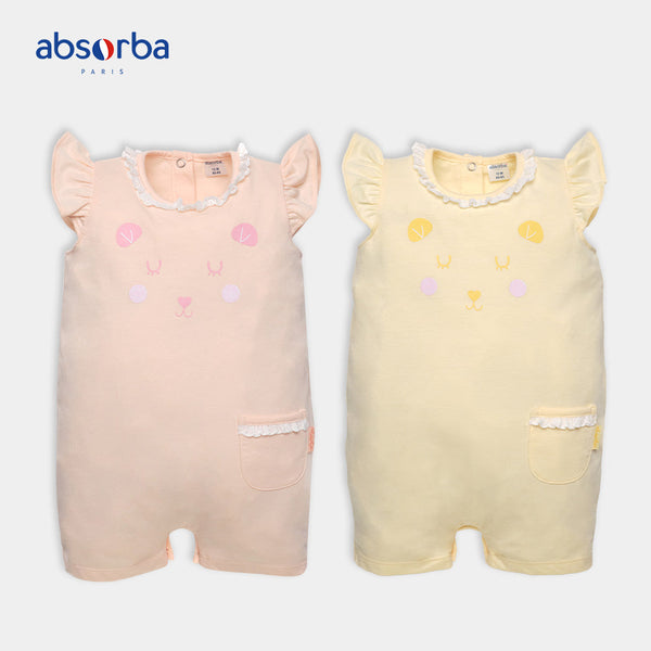 แอ็บซอร์บา ชุดหมีสั้น สำหรับเด็กอายุ 3 เดือน - 1 ปี มี 2 สี ให้เลือก คอลเลคชั่น Petit Safari *จำหน่ายเฉพาะออนไลน์* ICCSHOPPING