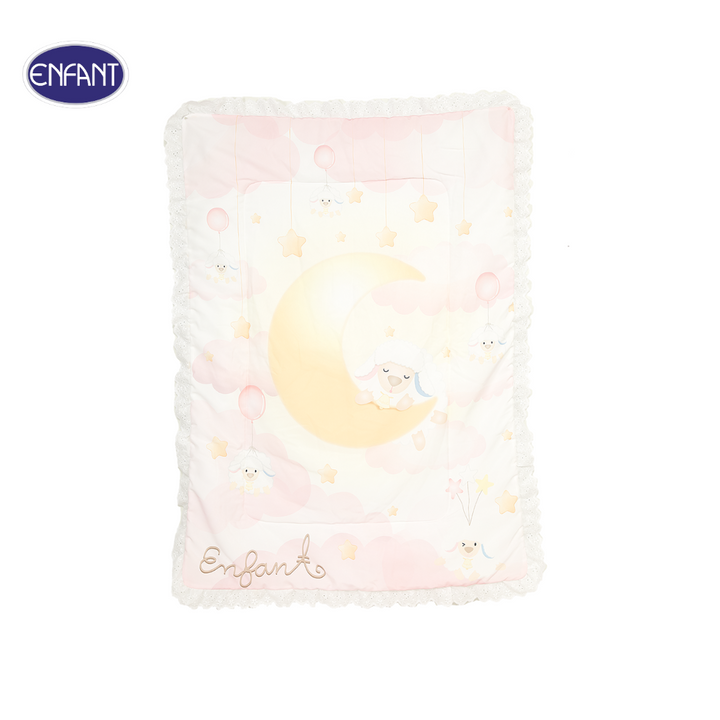 ENFANT (อองฟองต์) ผ้าห่มบุใยผ้า Woven ลายน้องแกะ ผ้า Premium Keshiba ขนาด 30x40 นิ้ว 