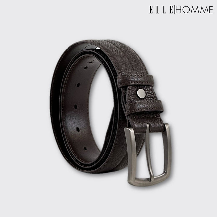 ELLE  HOMME  เข็มขัดหนังวัวแท้ สำหรับผู้ชาย H8400222 ELLE HOMME