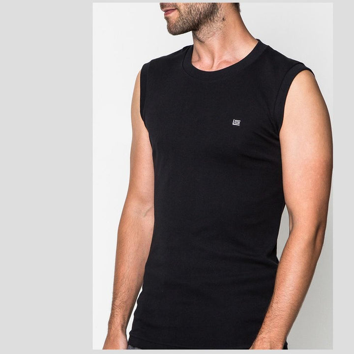 Guy Laroche เสื้อแขนกุดคอกลมสีดำ USA Cotton 100%  รุ่น (JVR2423R4) ICCSHOPPING