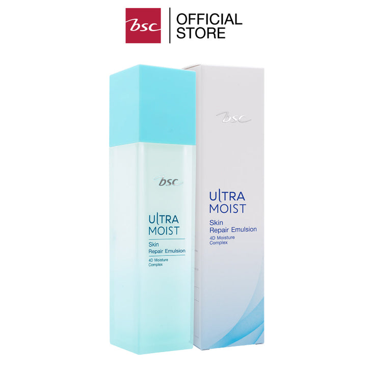 BSC ULTRA MOIST SKIN REPAIR EMULSION บีเอสซี อัลตร้า มอยส์ สกิน รีแพร์ อิมัลชั่น ผลิตภัณฑ์บำรุงผิวที่ออกแบบมาเพื่อบำรุงผิวอย่างล้ำลึก ด้วยการผสานสารสกัดจากธรรมชาติและส่วนผสมที่มีประสิทธิภาพจาก Ceramide Complex, Hyaluronic Acid, ICCSHOPPING