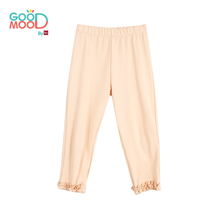 Good Mood by bsc กางเกงเลกกิ้งขา 4 ส่วน สำหรับเด็กอายุ 2-9 ปี ผ้า Cotton Spandex สีครีม ICCSHOPPING