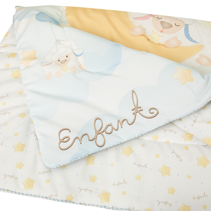 ENFANT (อองฟองต์) ผ้าห่มบุใยผ้า Woven ลายน้องแกะ ผ้า Premium Keshiba ขนาด 30x40 นิ้ว 