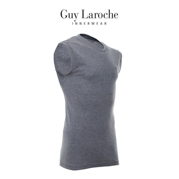 Guy Laroche เสื้อแขนกุดคอกลมสีเทา USA Cotton 100%  รุ่น (JVR2423R4) ICCSHOPPING