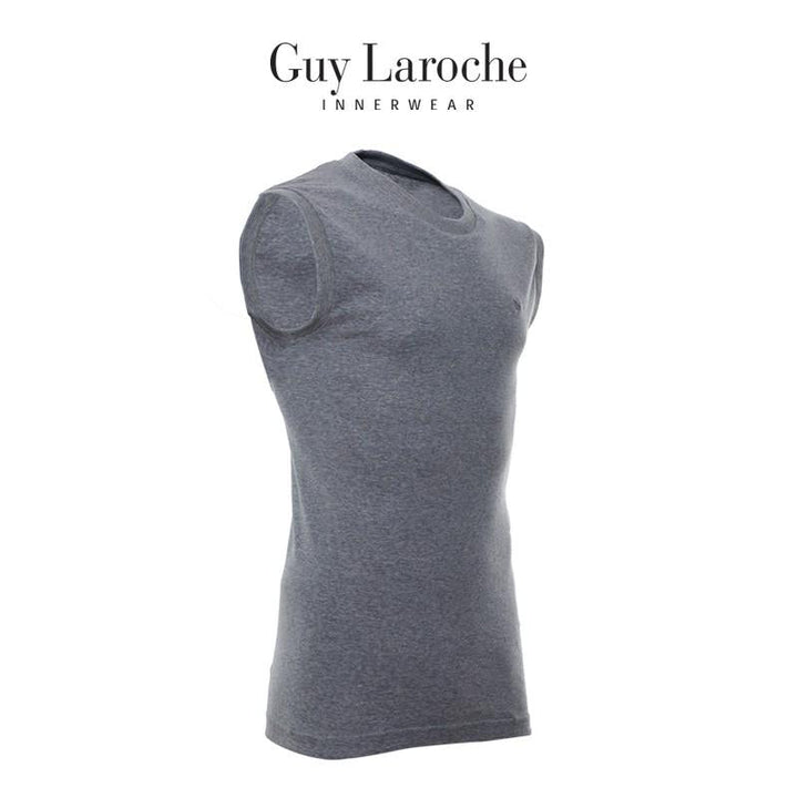Guy Laroche เสื้อแขนกุดคอกลมสีเทา USA Cotton 100%  รุ่น (JVR2423R4) ICCSHOPPING
