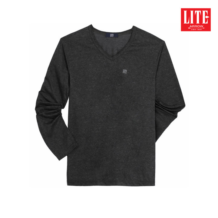 ARROW LITE T-SHIRT  เสื้อยืด แขนยาว คอวี เนื้อผ้านุ่ม ใส่สบาย สีดำ Arrow Lite