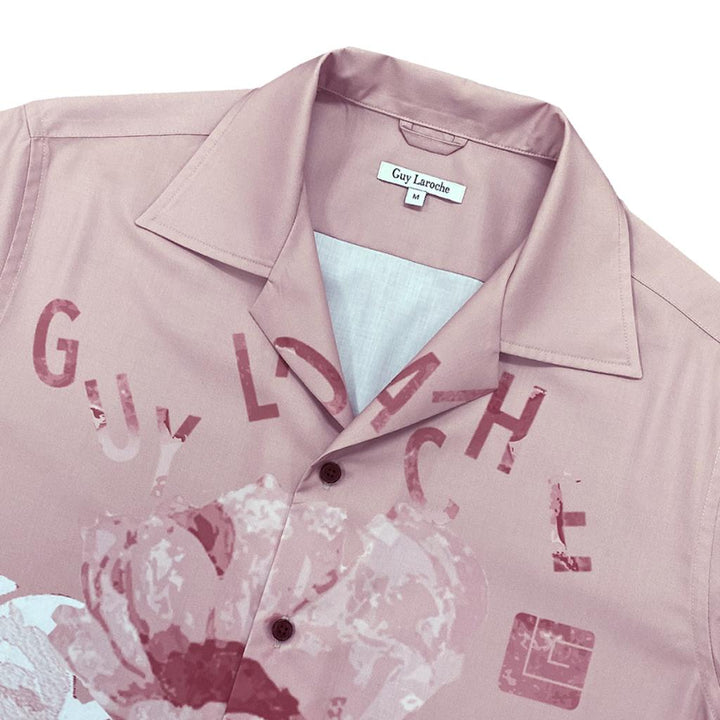 Guy Laroche เสื้อเชิ้ตลำลองแขนสั้น พิมพ์ลาย ทรง HAWAII รุ่น BAC7402S5 ICCSHOPPING