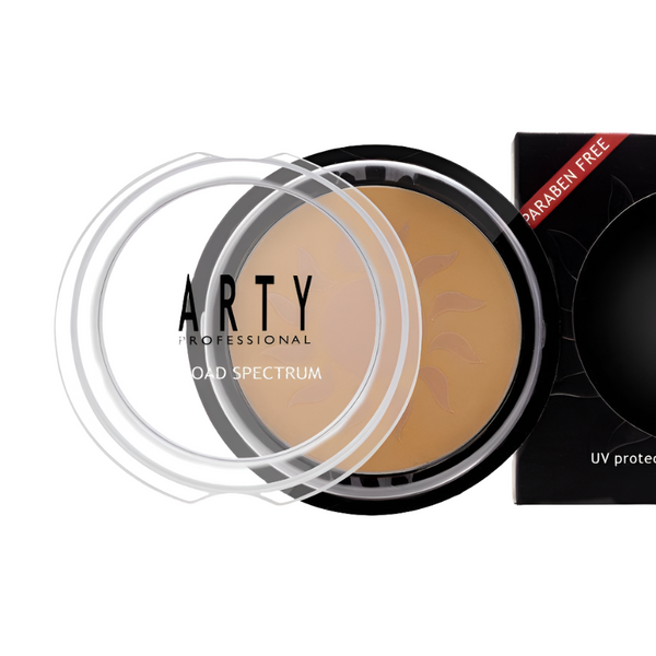 ARTY PROFESSIONAL UV PROTECTIVE POWDER FOUNDATION BROAD SPECTRUM SPF 50+(REFILL) แป้งผสมรองพื้น กันแดด เนื้อเนียน ปกปิด ปริมาณ 10 กรัม 