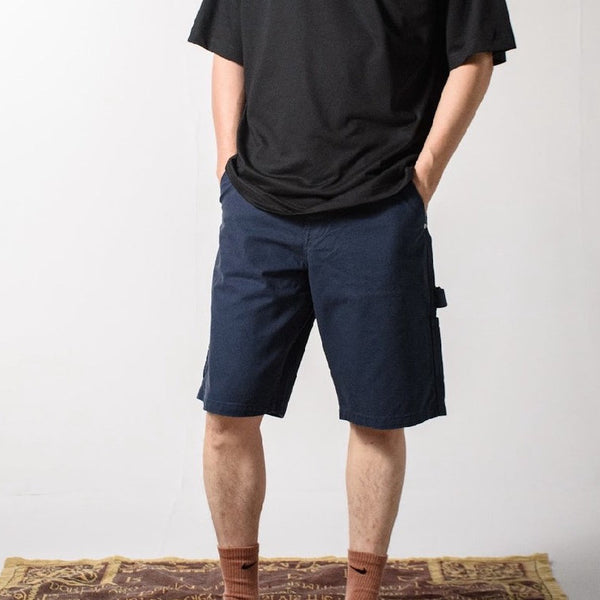 era-won กางเกงยีนส์ขาสั้น มีกระเป๋าข้าง รุ่น  SHORTS CARPENTER DENIM COLOR  สี Navy ICCSHOPPING