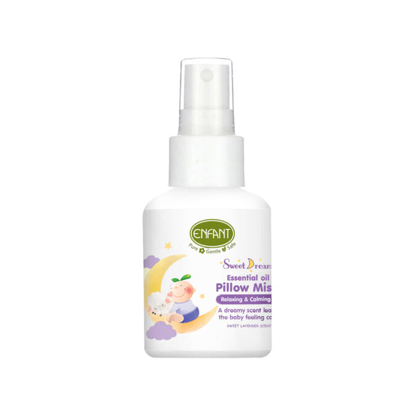 Enfant (อองฟองต์) Sweet Dream Essential Oil Pillow Mist สวีทดรีม เอสเซนเชียล ออยล์ พิลโล มิสท์ สเปรย์สำหรับฉีดหมอนและปรับอากาศสำหรับเด็ก 100ml. ENFANT