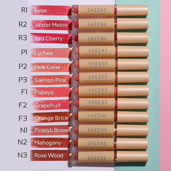 SHEENE AIRY NATURAL  SOFT MATTE LIP ลิปลิควิตเนื้อ Creamy Matte ด้วยเทคโนโลยี Micro-sphere Fine Silca ช่วยให้เนื้อเนียน ICCSHOPPING