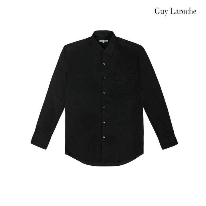 Guy Laroche เสื้อเชิ้ต PET แขนยาวสีดำ ทรง SLIM FIT รุ่น BAB6200W5BL ICCSHOPPING