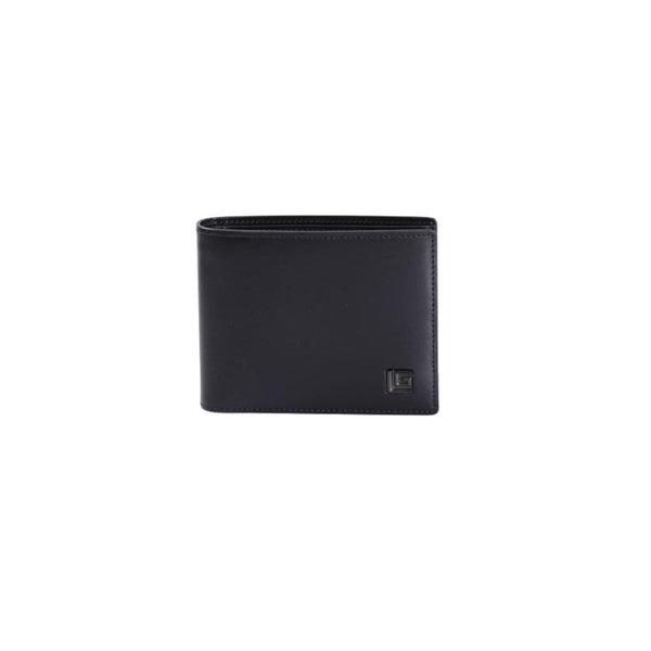 Guy Laroche กระเป๋าสตางค์หนังเรียบ พับสั้น 8 การ์ด สีดำ (BW51001W5BLS1) ICCSHOPPING