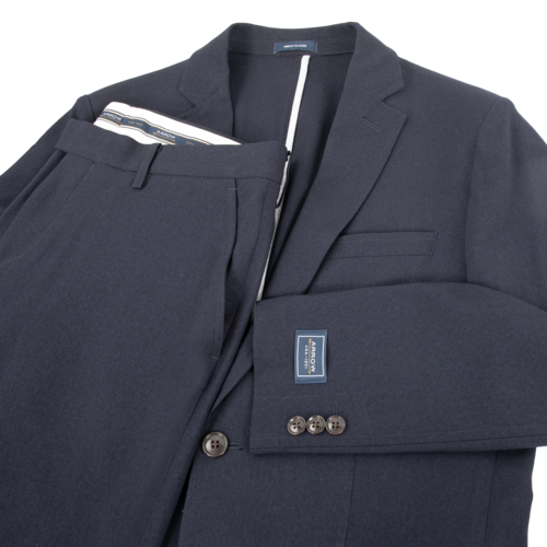 ARROW PROFREX SUIT PANTS เบา สบาย ไม่ยับ แค่ลูบก็เรียบ - กางเกงขายาว คู่สูท ทรง SMART สีกรม MDCM8A3-NV 