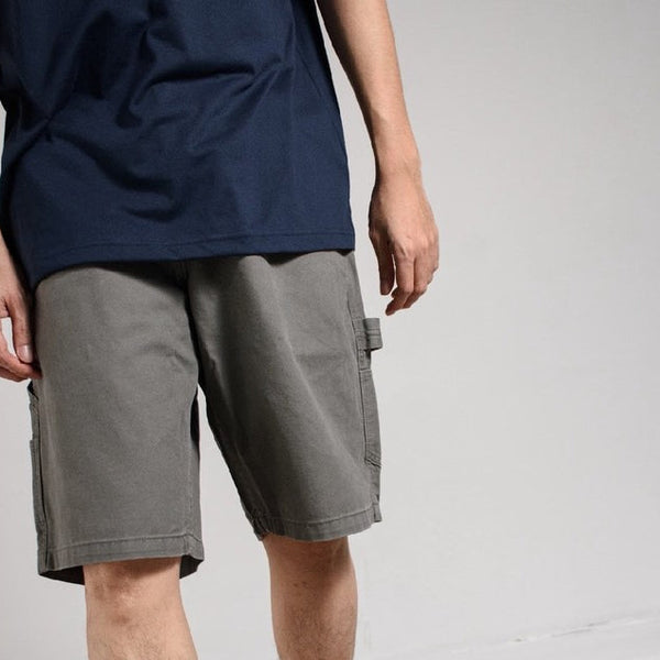 era-won กางเกงยีนส์ขาสั้น มีกระเป๋าข้าง รุ่น  SHORTS CARPENTER DENIM COLOR  สี Light Grey ICCSHOPPING