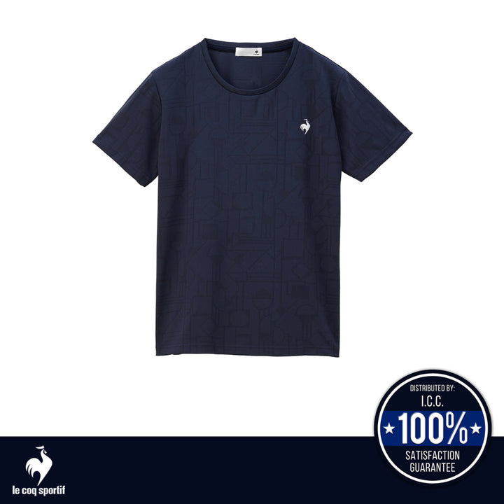 le coq sportif เสื้อเทรนนิ่ง ออกกำลังกาย ผู้หญิง สีกรม (T-shirt, เสื้อยืด, เสื้อออกกำลังกาย, lecoq) ICCSHOPPING