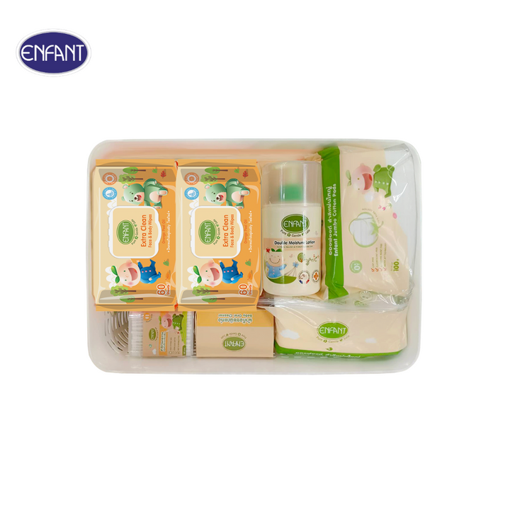 ENFANT (อองฟองต์) Truly Care Set ทรูลี่แคร์เซ็ต เซ็ตอุปกรณ์ทำความสะอาดสำหรับเด็ก 1เซ็ต/10ไอเทม ENFANT