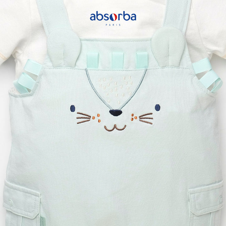 แอ็บซอร์บา ชุดเอี๊ยมหมีสั้น ออแกร์นิก คอตตอน สำหรับเด็ก 3 -18 เดือน คอลเลคชั่น Safari ICCSHOPPING