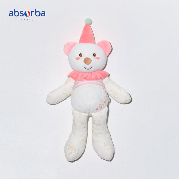 แอ็บซอร์บา ตุ๊กตาน้องหมี สีชมพู คอลเลคชั่น Happiness เหมาะสำหรับเด็กแรกเกิดขึ้นไป ICCSHOPPING