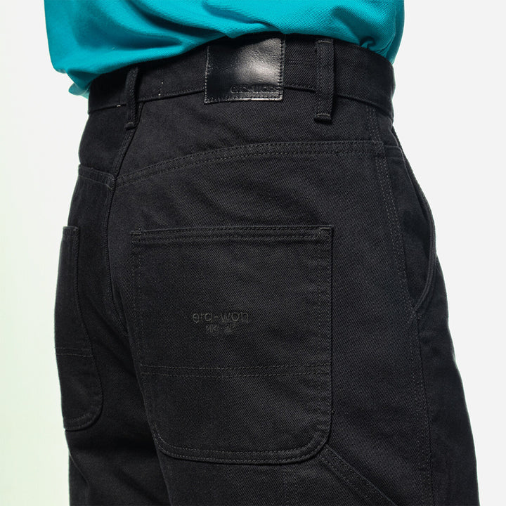 era-won กางเกงยีนส์ รุ่น DENIM CARPENTER  สี Black Wash 