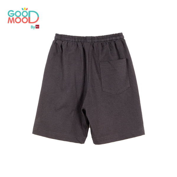 Good Mood by bsc กางเกงขาสั้น เอวยางยืด สีดำ สำหรับเด็กอายุ 2-9 ปี ผ้าคอตตอน ICCSHOPPING