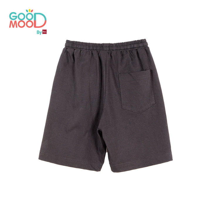 Good Mood by bsc กางเกงขาสั้น เอวยางยืด สีดำ สำหรับเด็กอายุ 2-9 ปี ผ้าคอตตอน ICCSHOPPING