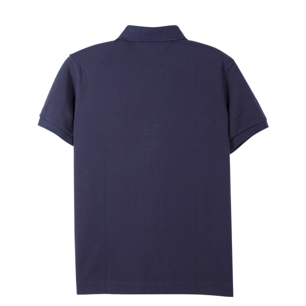 ARROW POLO เสื้อโปโลสีพื้น แขนสั้น ไม่มีกระเป๋า ทรง SMART สีกรม MPCM872-NV ARROW