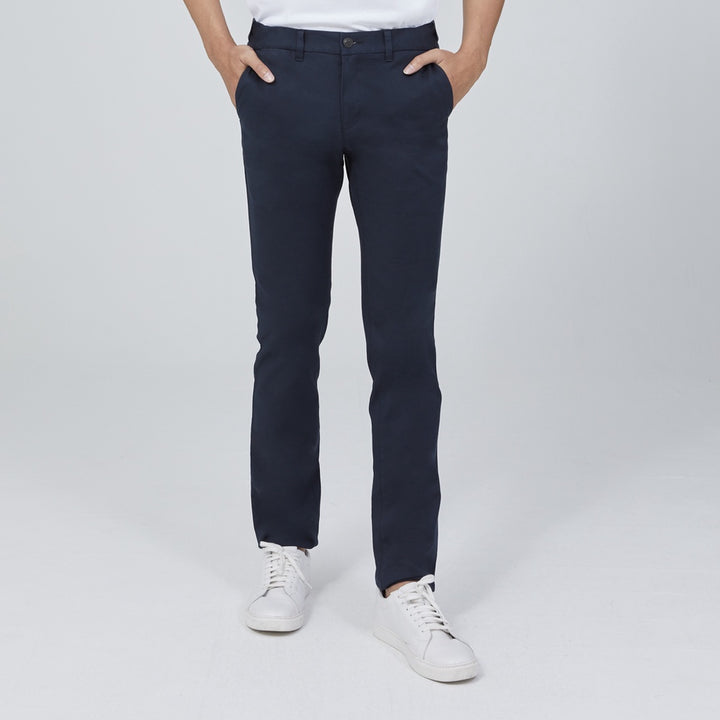 ARROW CHINO กางเกงชิโน่ ลำลองขายาว SMART Fit รุ่น Easy Move ปรับเอวได้ MECM9T5-NV สีกรม 