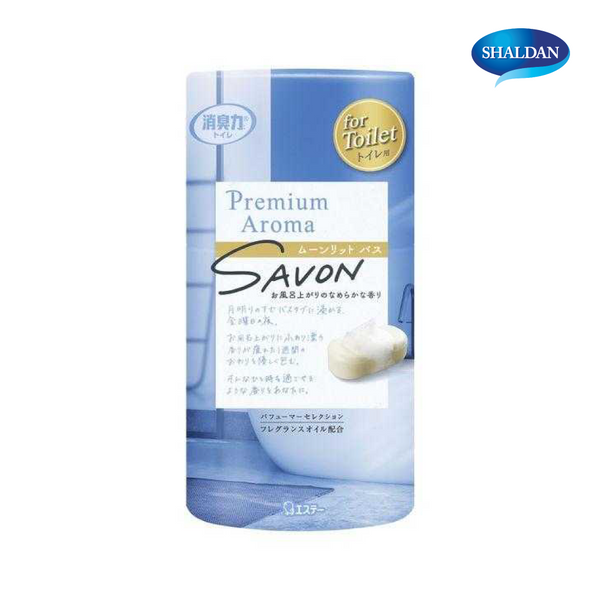SHALDAN โชชูริกิ พรีเมี่ยมอโรม่า ซาวอน ซีรี่ย์ น้ำหอมปรับอากาศสำหรับห้องน้ำ Savon Series กลิ่น Moonlit Bath  ขนาด 400 มล. ICCSHOPPING
