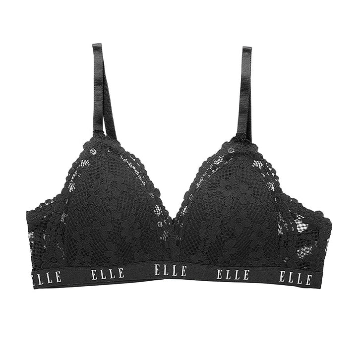 ELLE Lingerie Padded bra ยกทรงรูปแบบไม่มีโครงตกแต่งลูกไม้ - LB6719 Elle