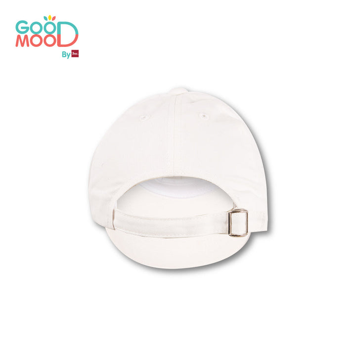 Good Mood by bsc หมวกแก๊ปปักโลโก้ GOOD MOOD ด้านข้าง สีออฟไวท์ สำหรับเด็กอายุ 3-8 ปี ผ้าทวิล ICCSHOPPING