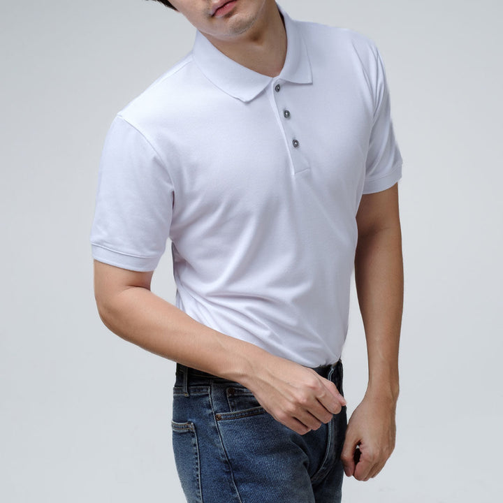 era-won เสื้อโปโล แขนสั้น ทรงสลิม Polo Shirt สี White 