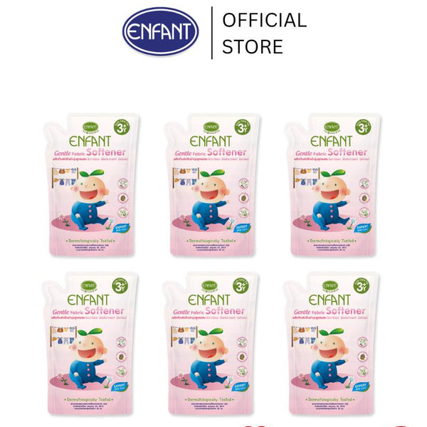 ENFANT (อองฟองต์) ผลิตภัณฑ์ปรับผ้านุ่มสำหรับเด็ก 3ปี+ และทุกคนในครอบครัว สูตรลดกลิ่นอับชื้น ด้วย Bamboo Bioferment 1ซอง/700ml. [6 ถุงสุดคุ้ม]